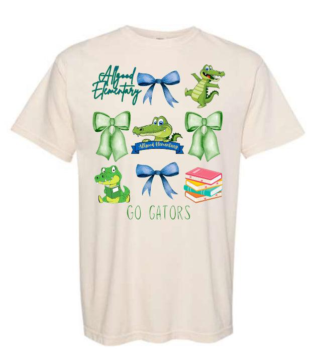 Allgood Elementary Gators Bow Collage Tee
