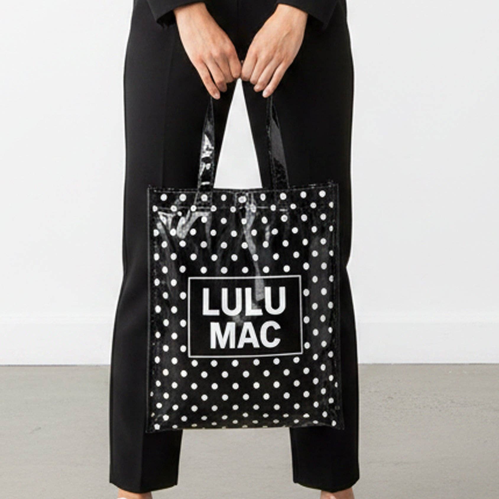 LULU MAC REUSABLE POLKA DOT TOTE BAG