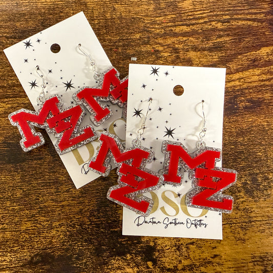 Mt. Zion Red Logo Dangles
