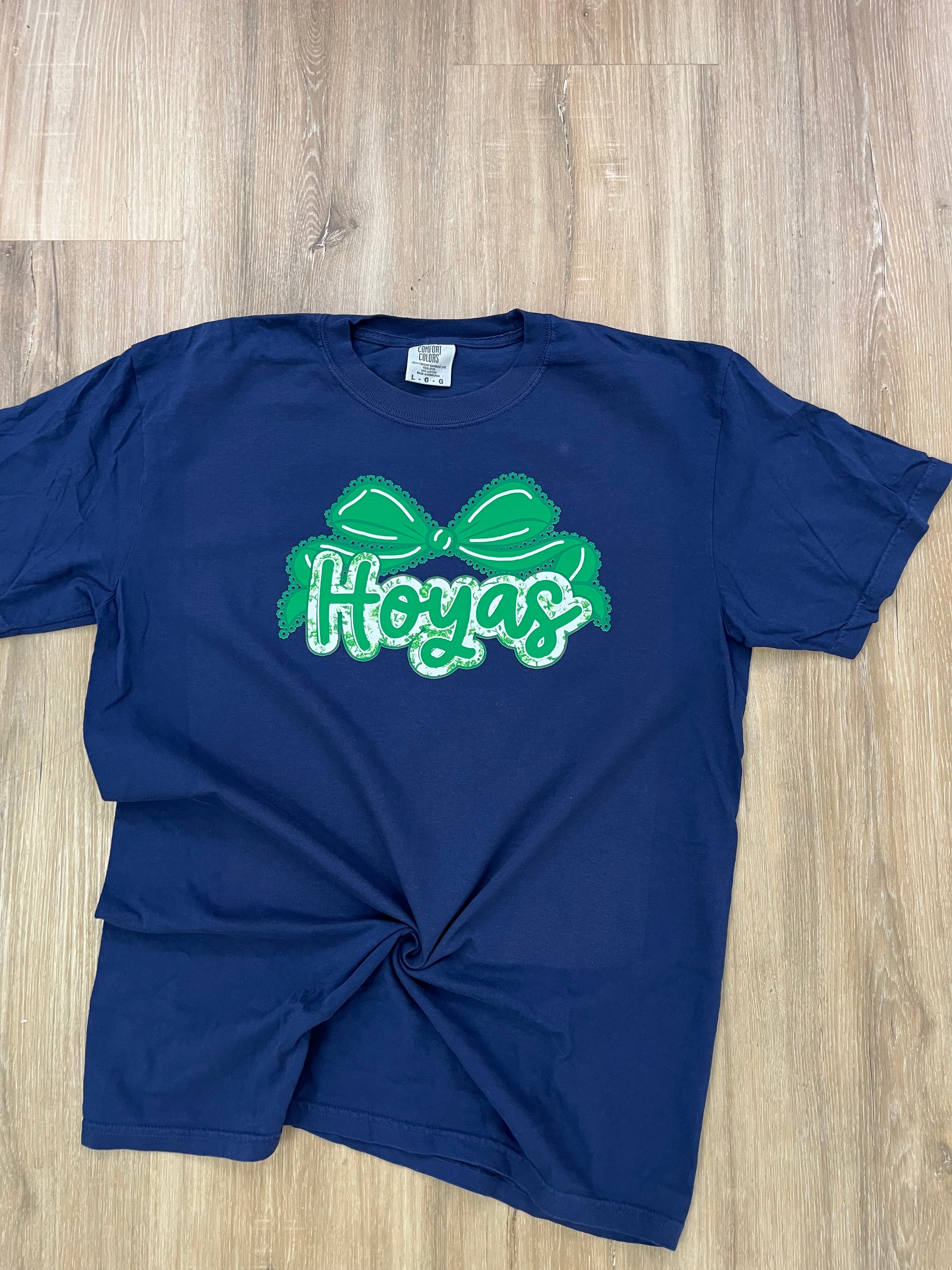 Harrison Hoyas Green Floral with Bow tee