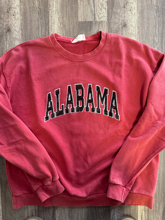 Alabama sequin varsity sweatshirt