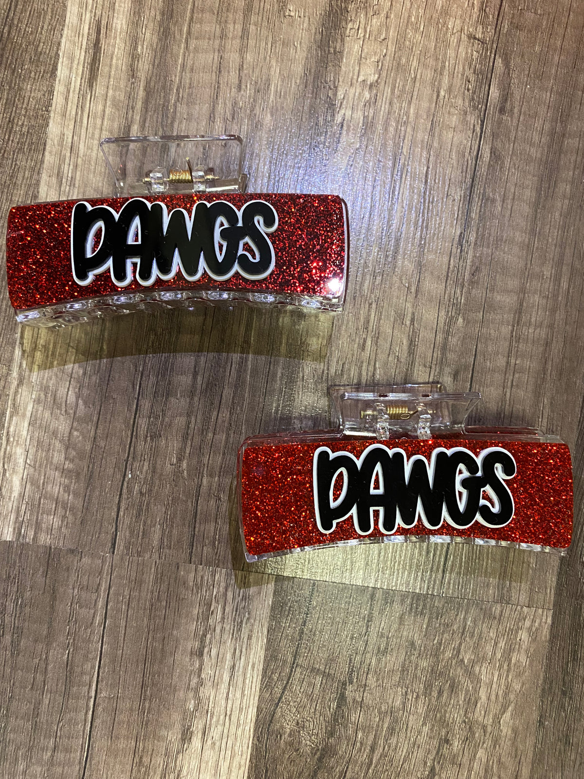 Dawgs Glitter Big Hair Clip