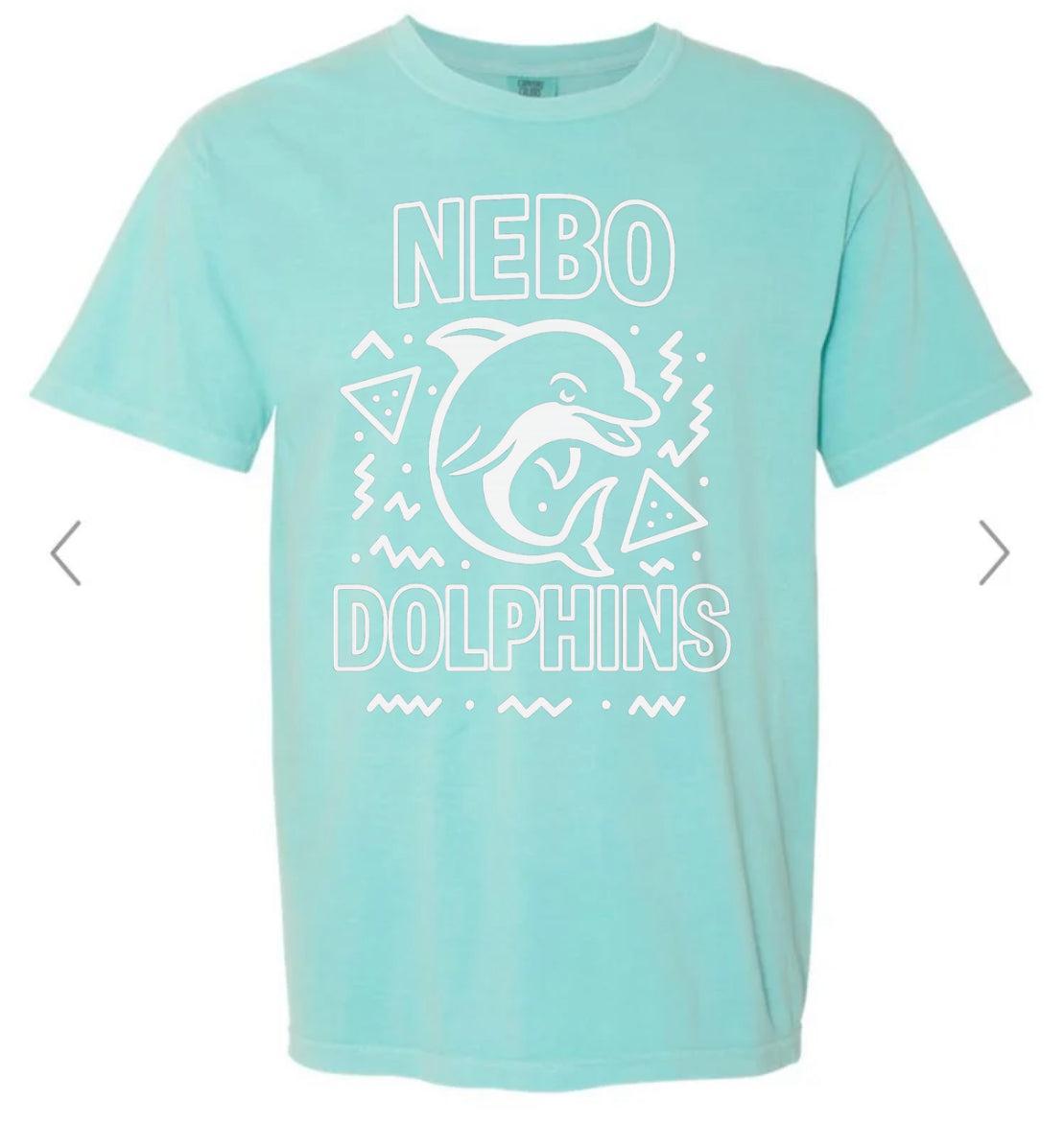 ADULT Nebo Dolphins 90s Retro on chalky mint
