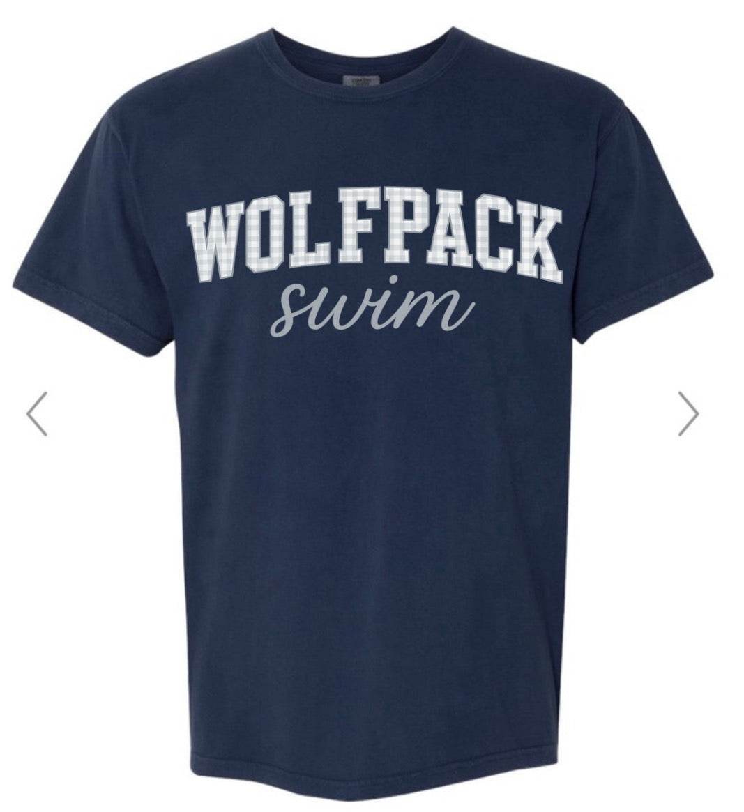 Wolfpack Swim Gingham On Navy
