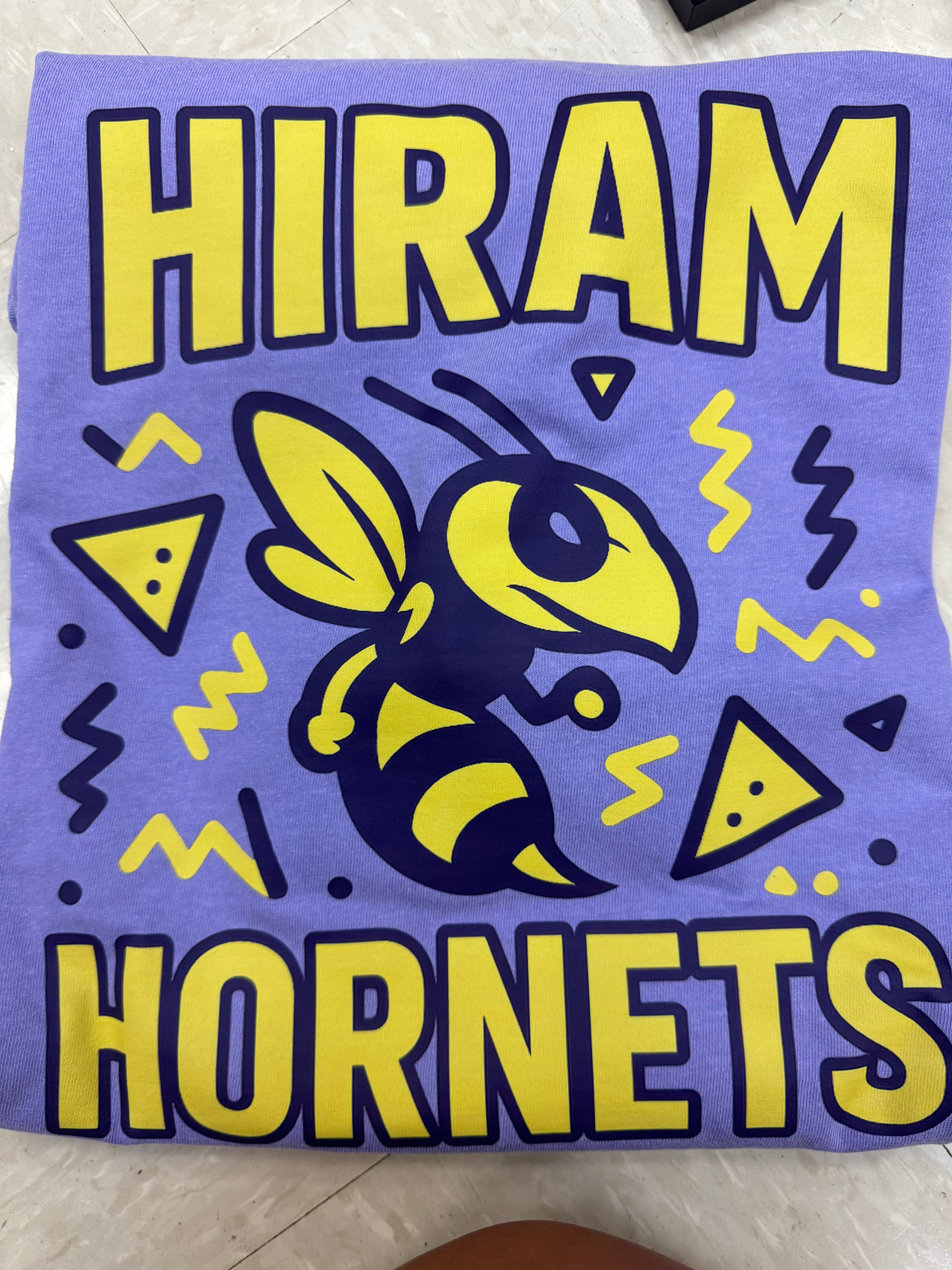 Hiram Hornets Retro 90s Vibe on Purple