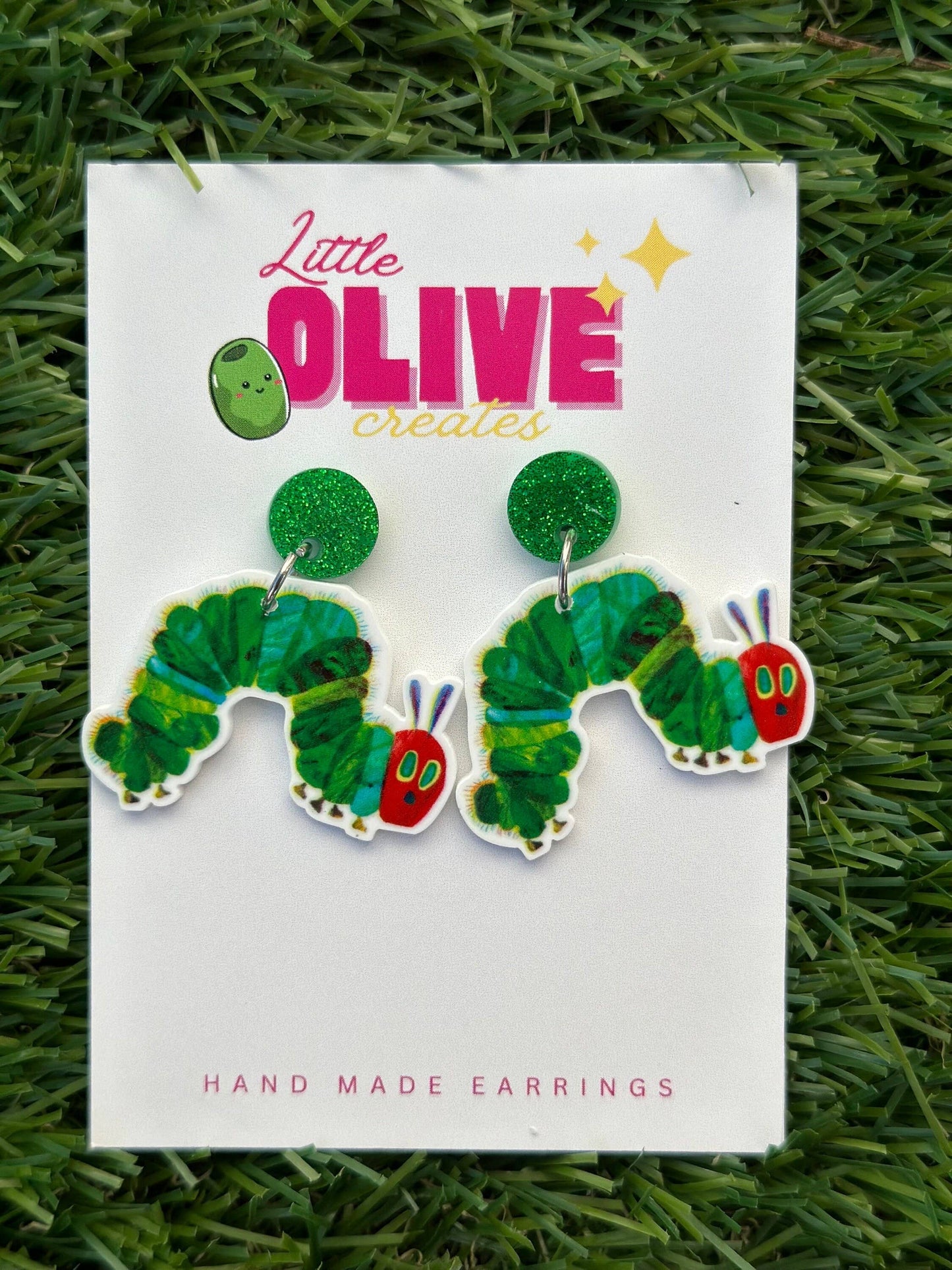 The Hungry Caterpillar Teacher Book Week Earrings: Dangle
