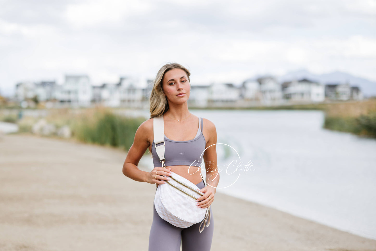 Farah Fanny Bum Bag - Beige Checkered RTS