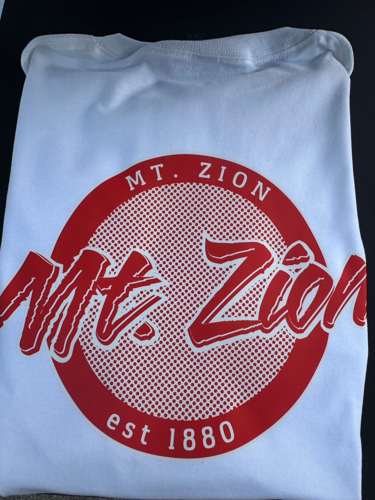 Mount Zion Retro Circle front/back on white