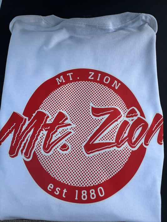 Mount Zion Retro Circle front/back on white