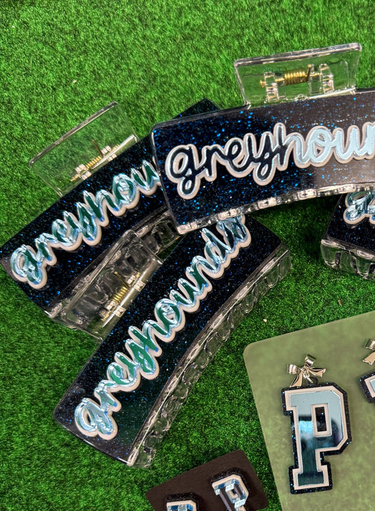 Pope Greyhounds Glitter Hair Clip