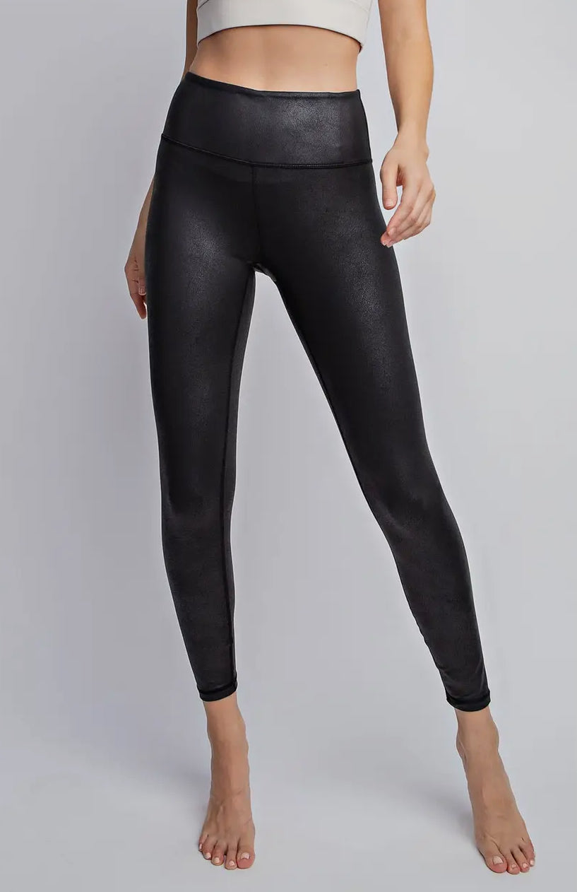 Pu Chintz (similar to faux leather) full length leggings