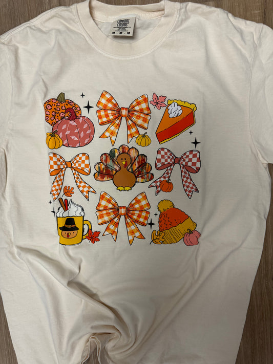 Thanksgiving Bow Collage Tee