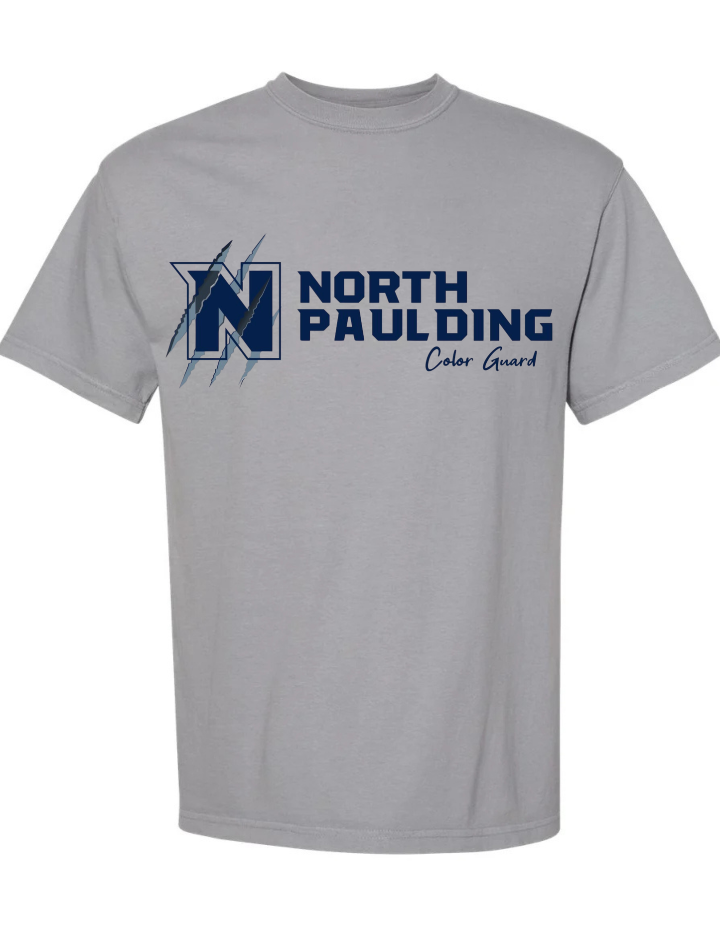 North Paulding Colorguard OG Logo on Grey