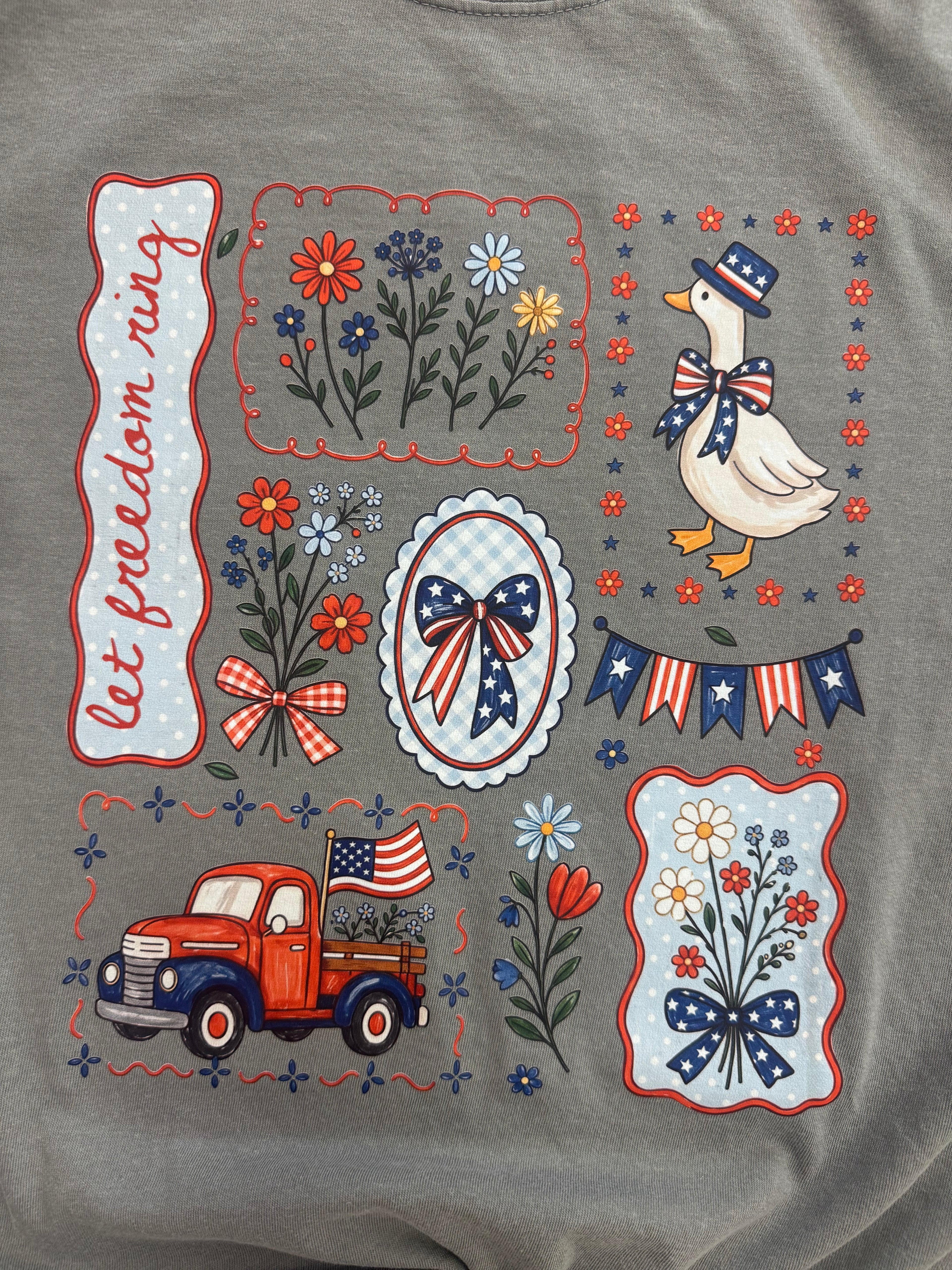 Let Freedom Ring Goose Collage Tee