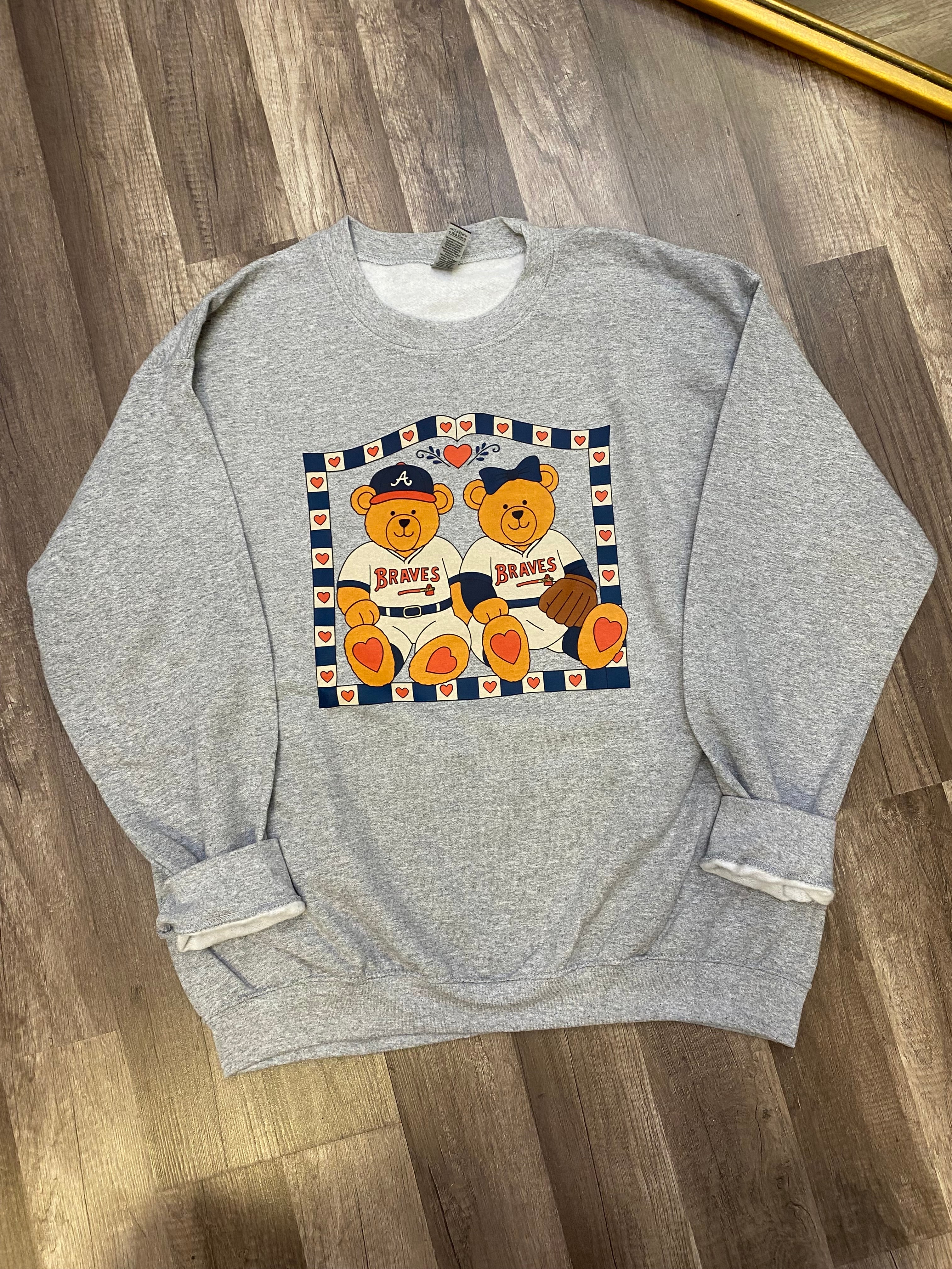 Braves Teddy Bears on Sport Grey