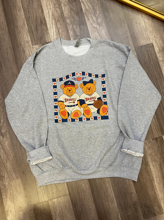 Braves Teddy Bears on Sport Grey