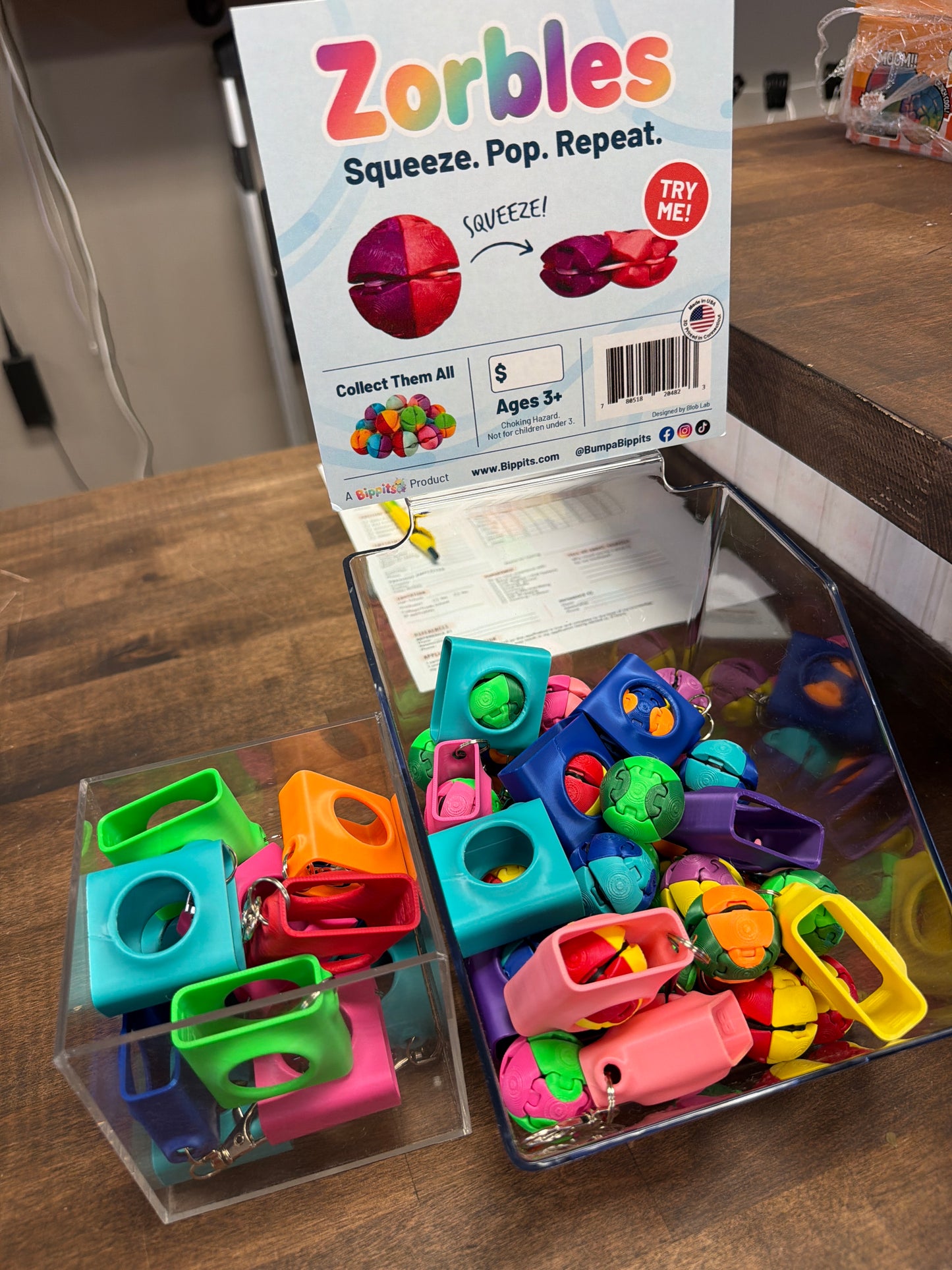 Zorbles 3d printed clicker