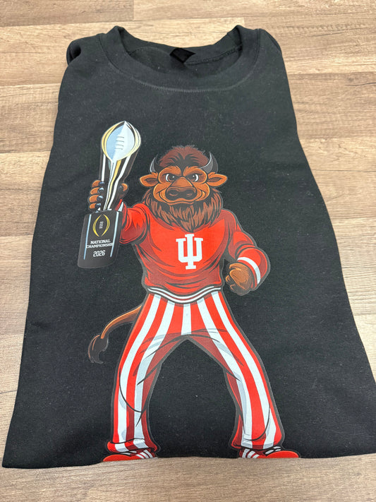 Indiana Hoosier with Natty Champ Trophy