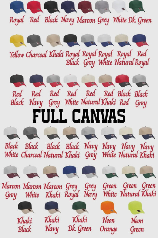 RAISED 3D EMBROIDERY VARSITY MASCOT SCHOOL NAME OTTO HATS