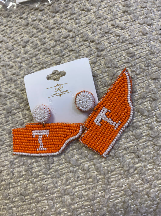 Tennessee State Beaded Earrings