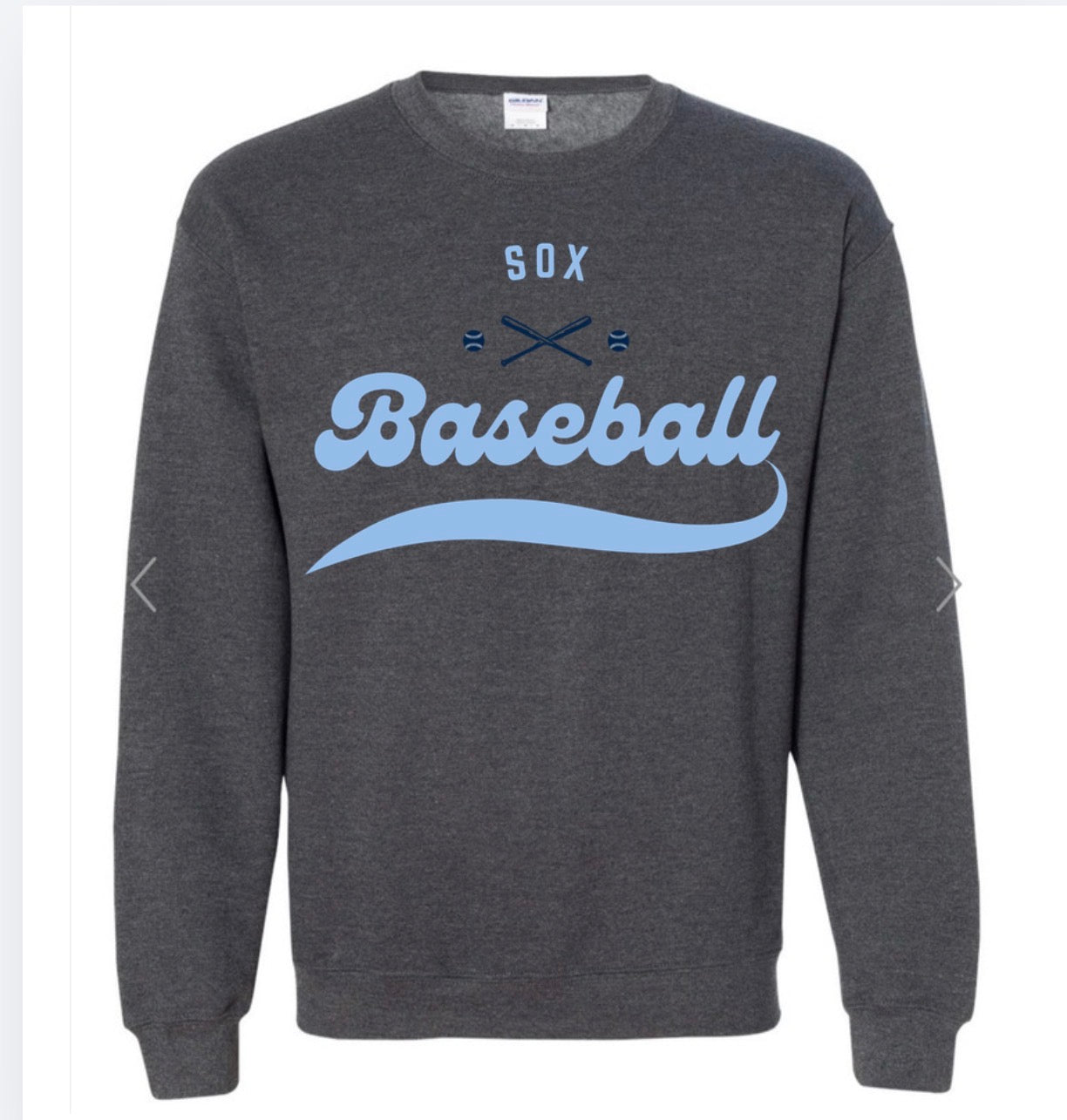 Sox Baseball on Dark heather