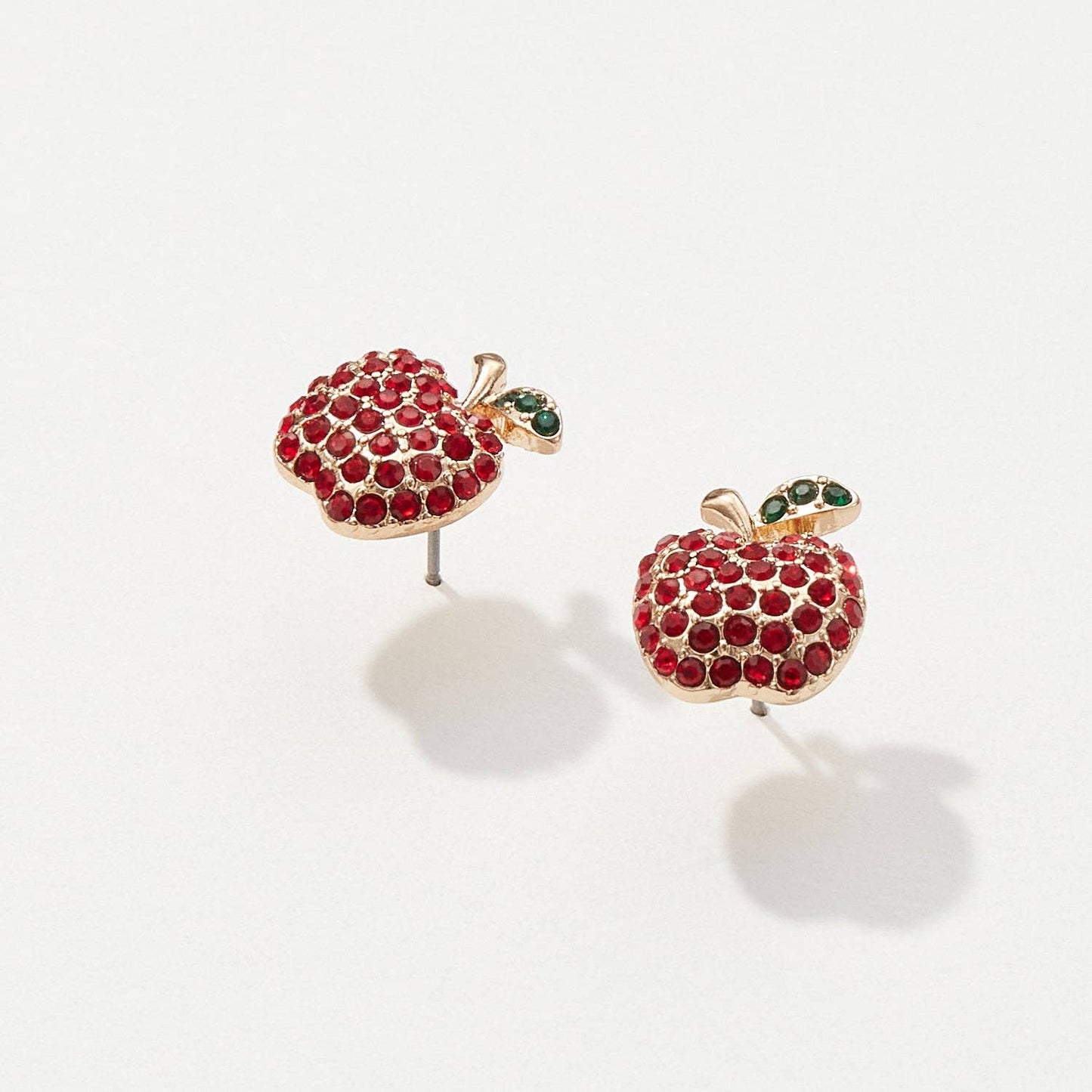 Pave Apple Post Earrings for Teacher's Day: Red / One / EE2016
