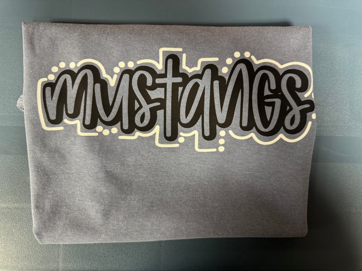 McGarity Mustangs Cursive Bubble Letter