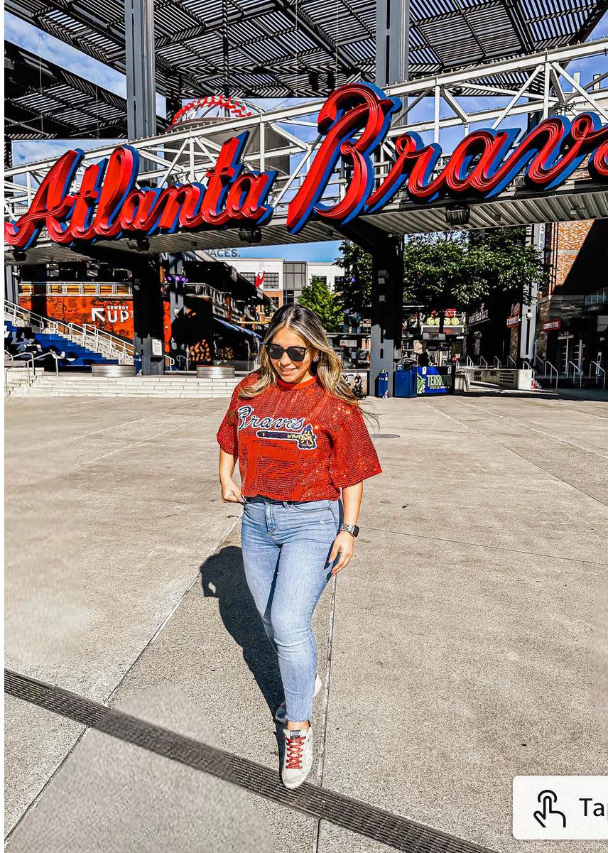 Braves Sequin Top