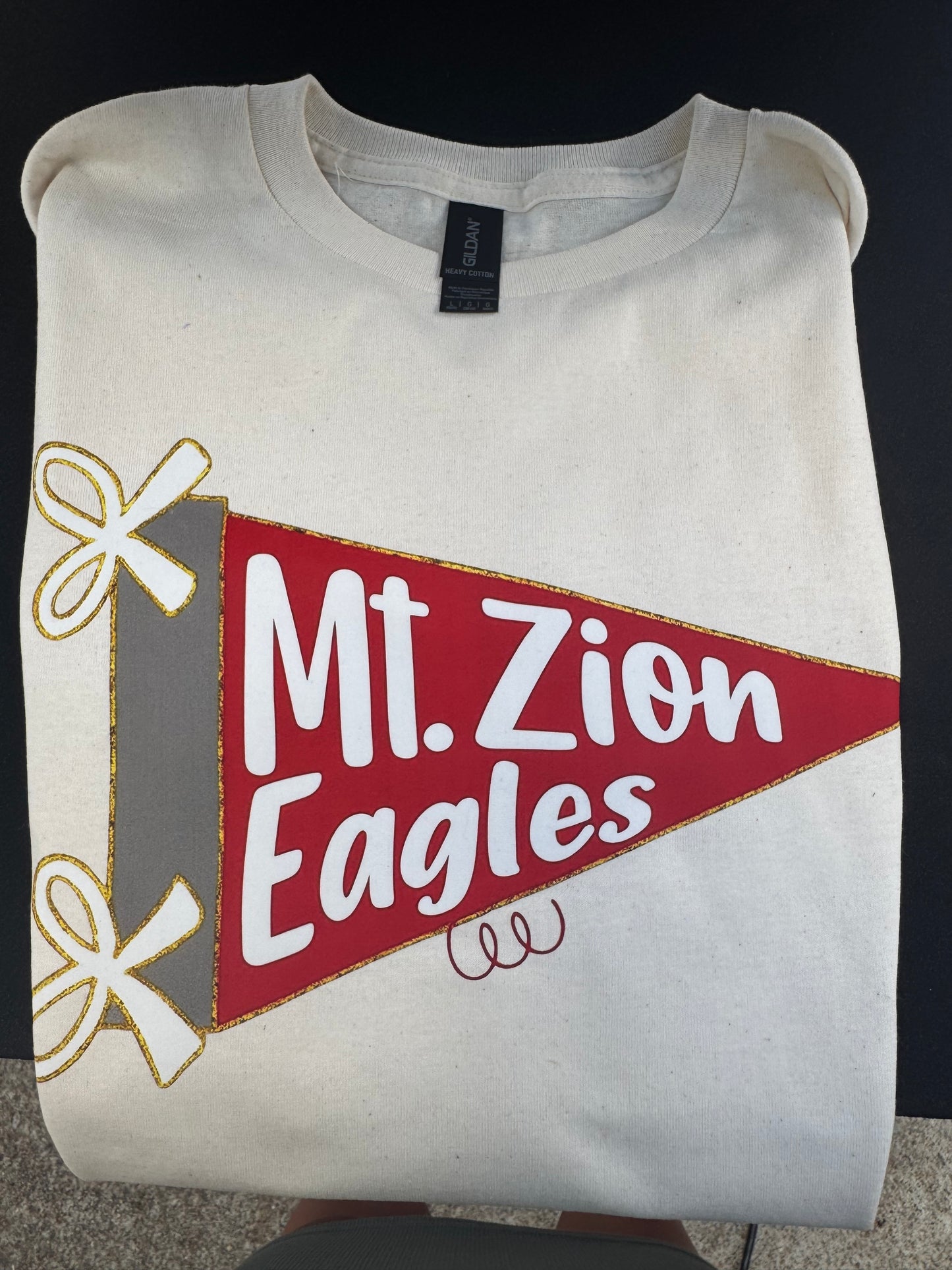 Mt Zion Eagles Pennant Flag On ivory