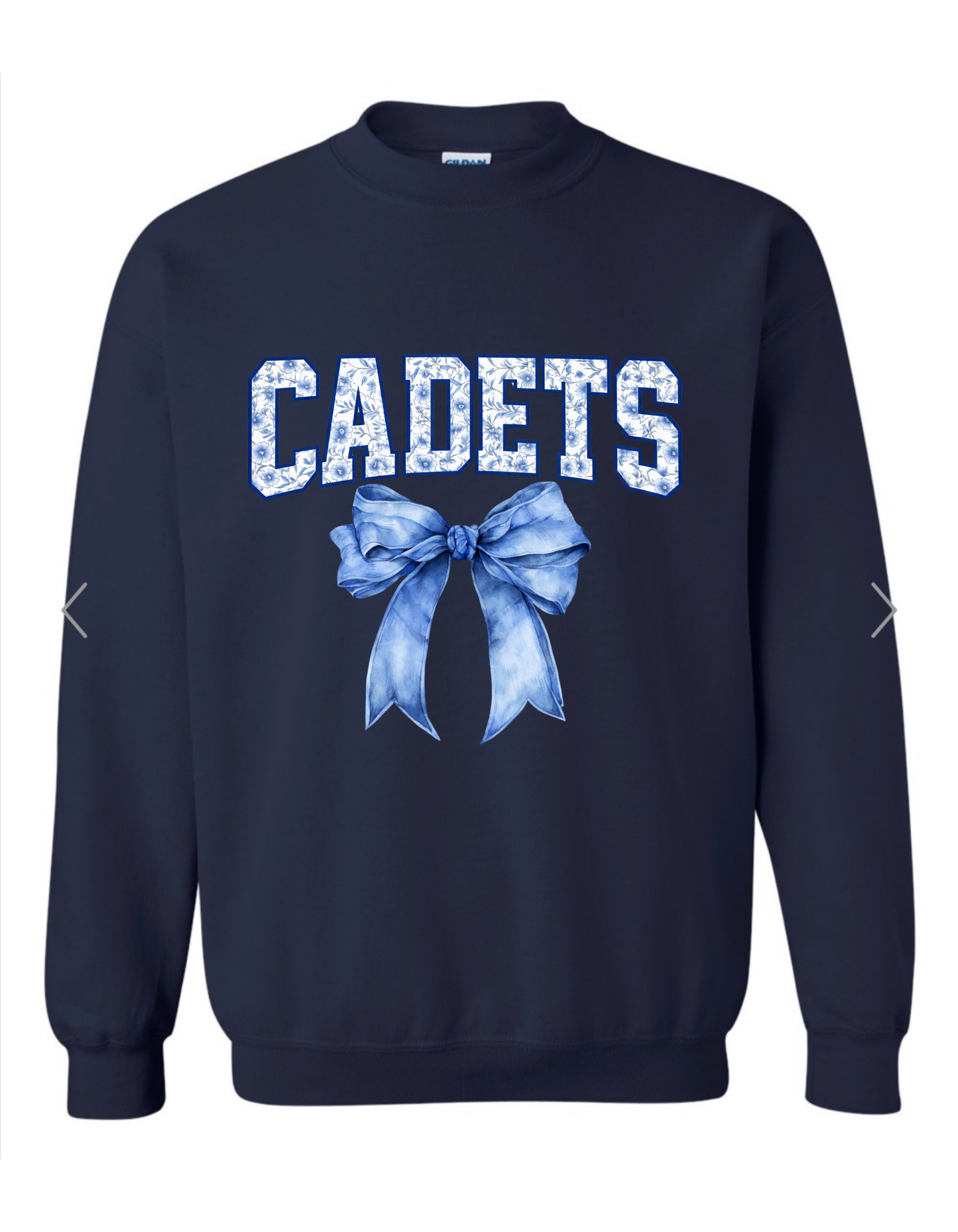 Cadets Floral Tolie on Navy