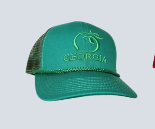 Peach State Pride Original GA peach seafoam hat