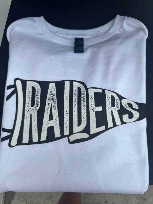Raiders Distressed Pennant Flag