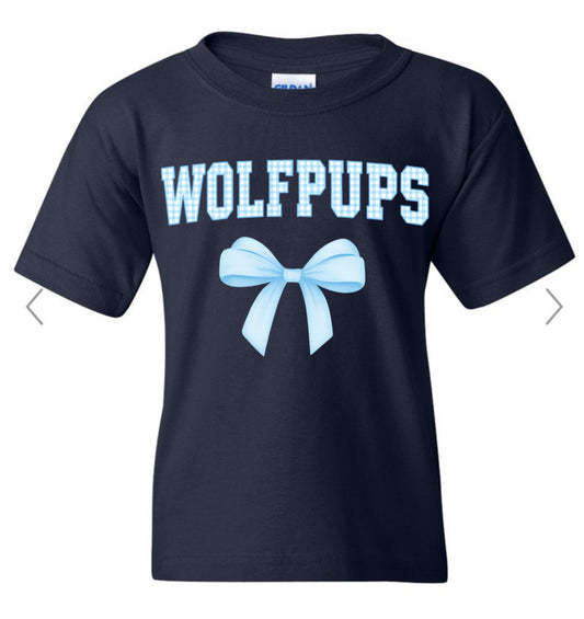 Burnt Hickory Wolfpups Plaid with Bow