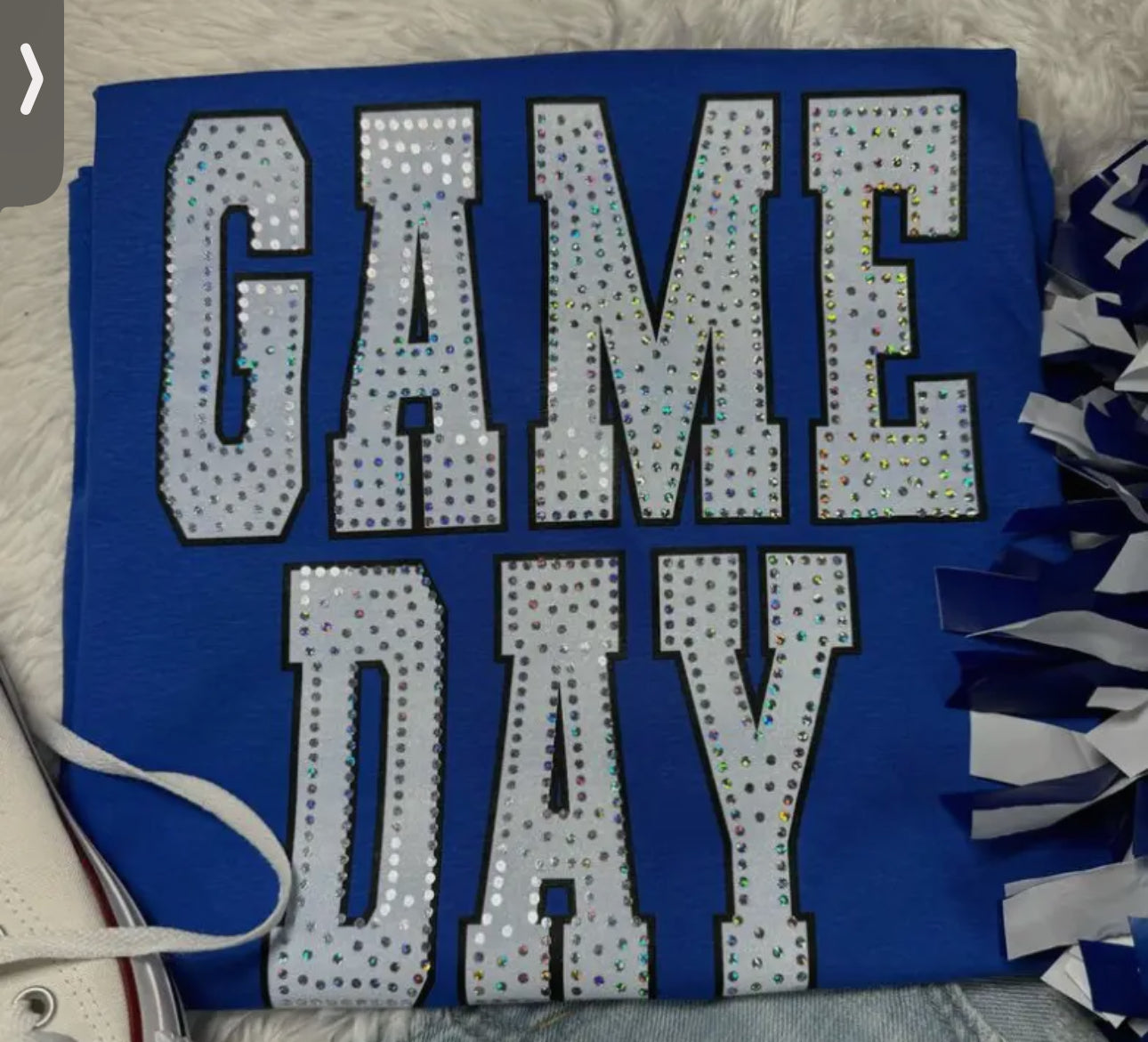 Game Day Sequin Royal Blue Tee