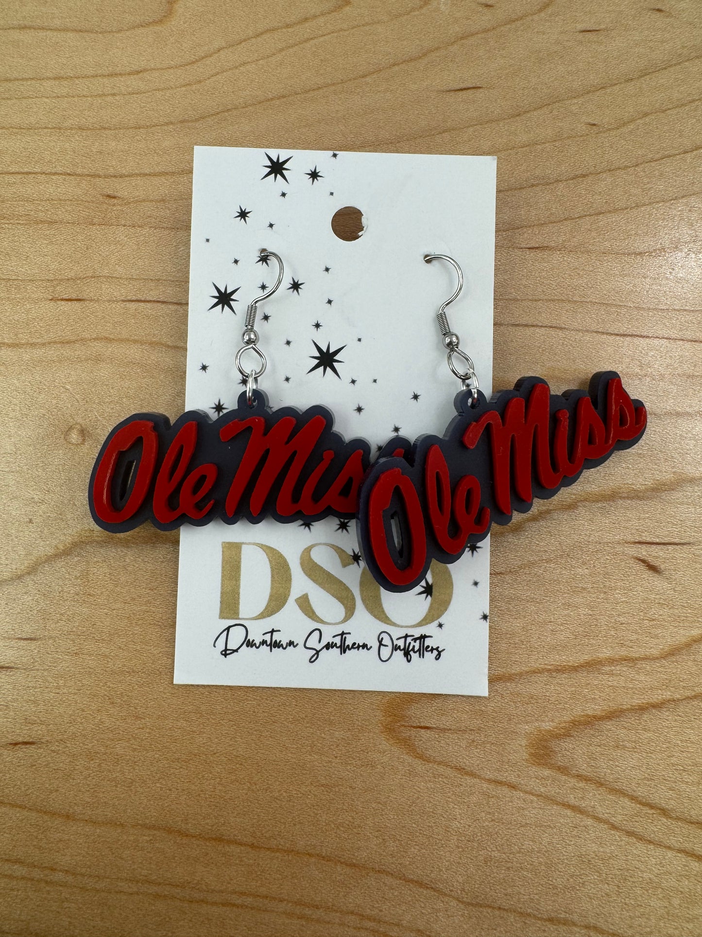 Ole Miss Dangle Earring