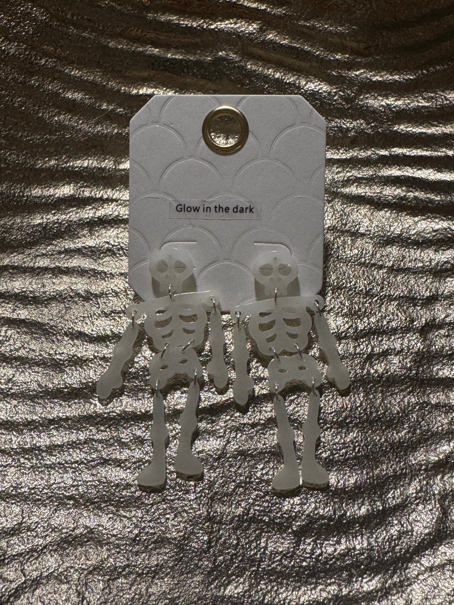 Skeleton glow in the dark earrings