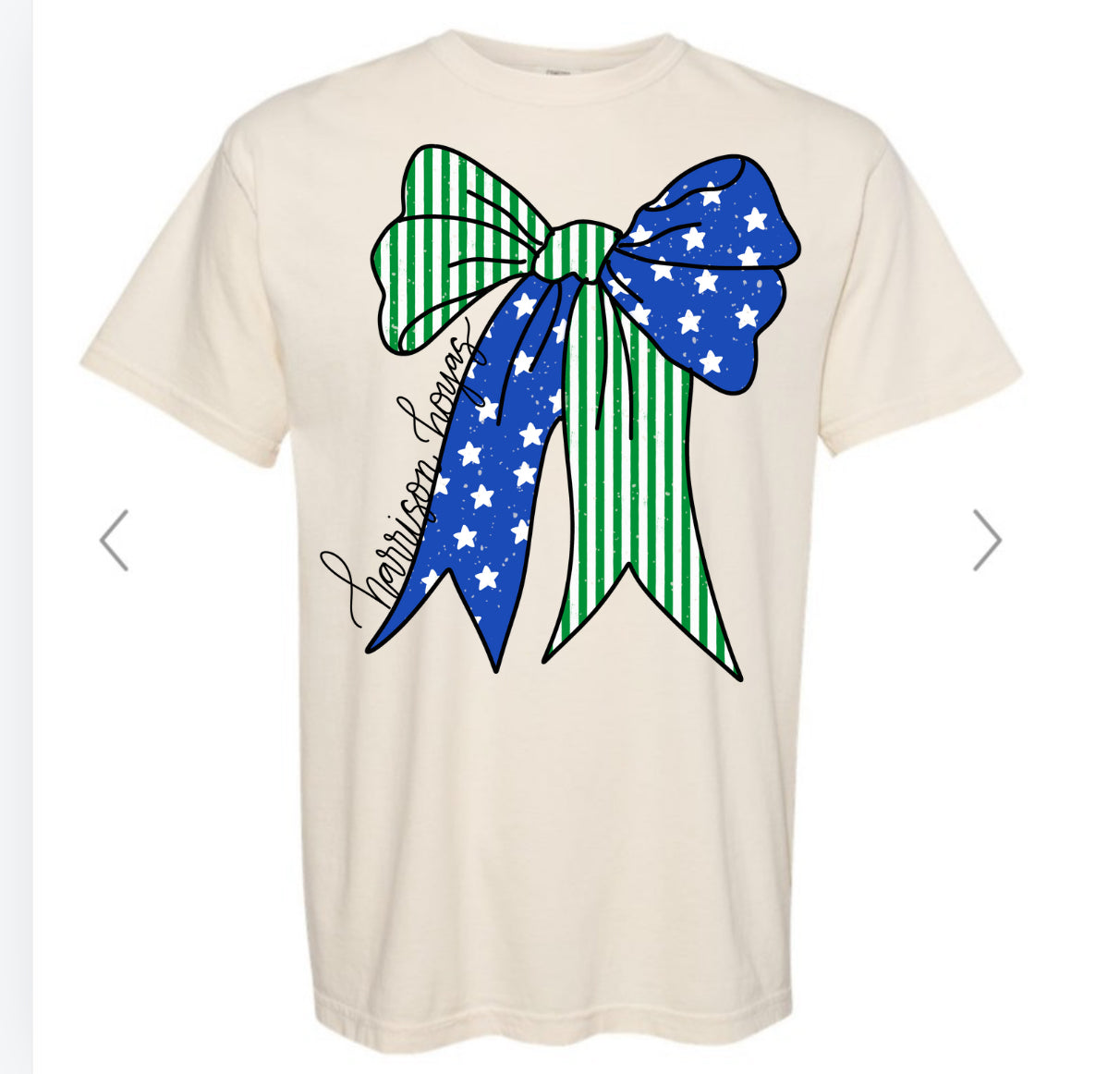 Harrison Hoyas Stars & Stripes Bow Tee