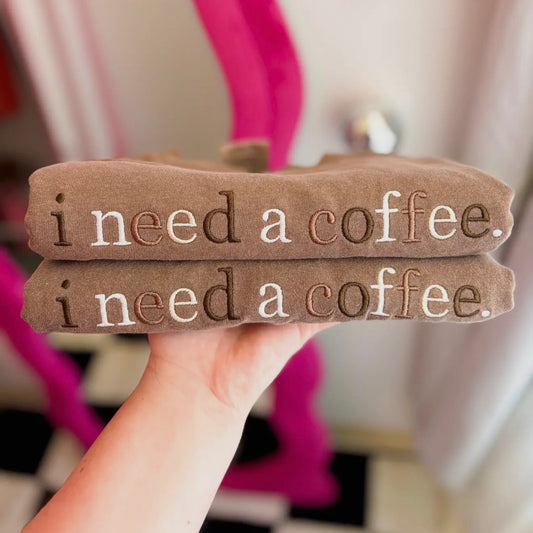 I need an coffee embroidered cc short sleeve tee