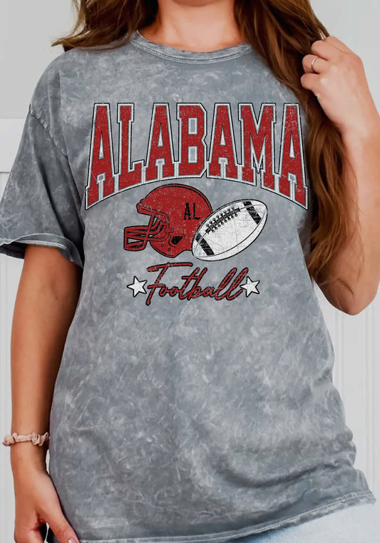 Alabama football vintage acid wash tee