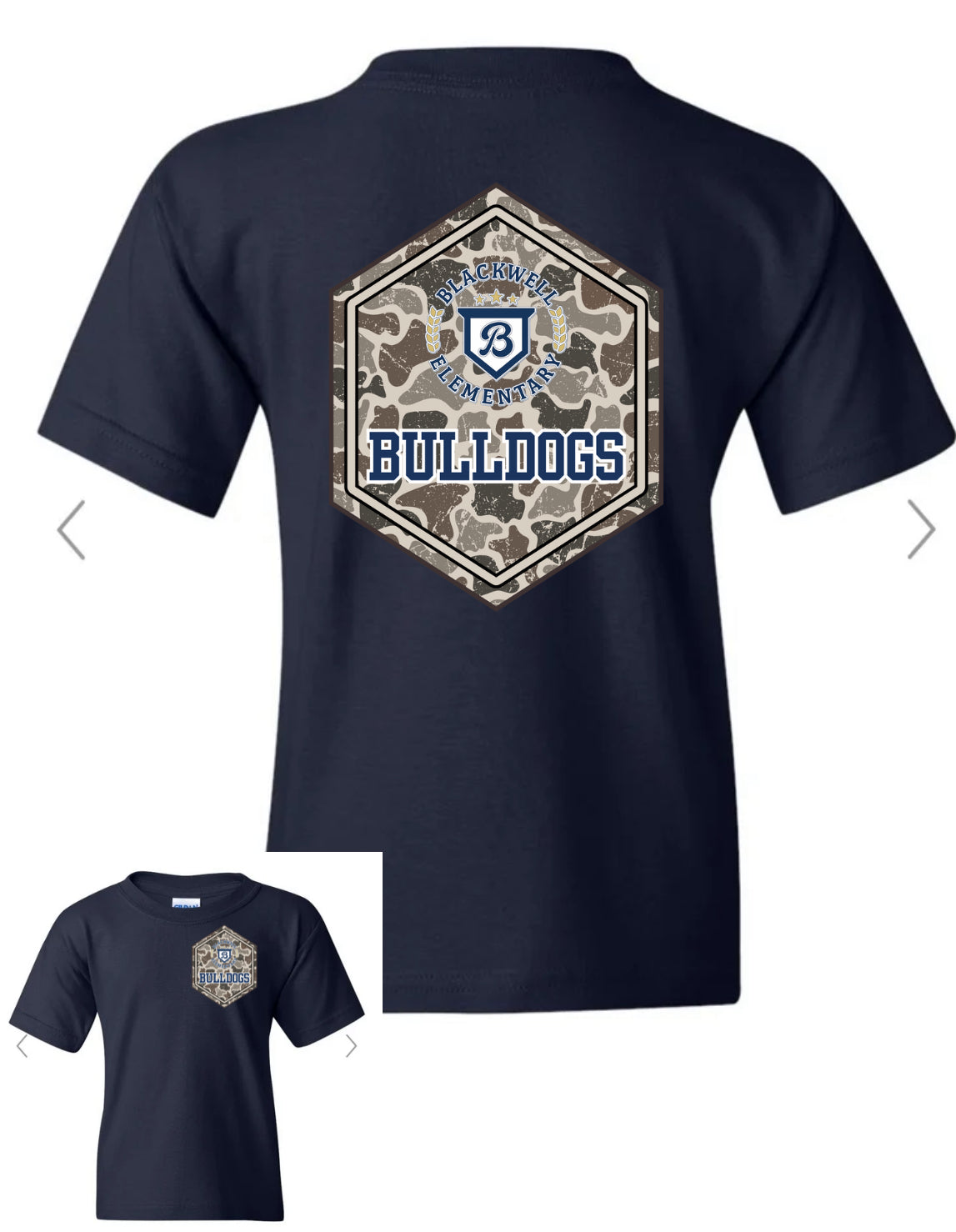 Blackwell Bulldogs Camo Front/Back