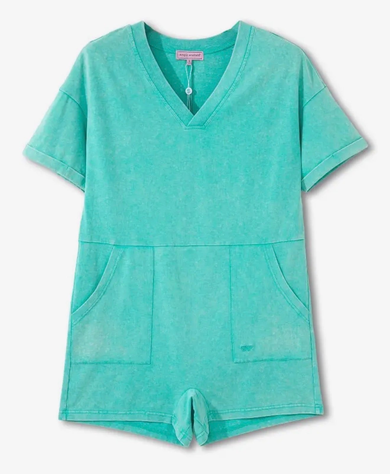 Slip on summer romper- teal