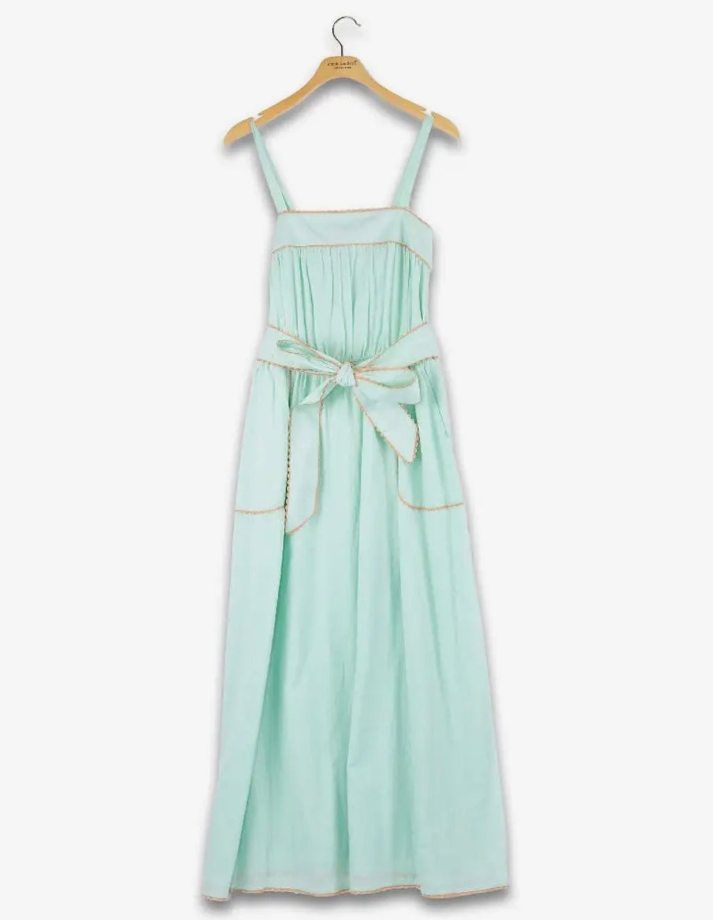 Mint maxi dress with tie feature