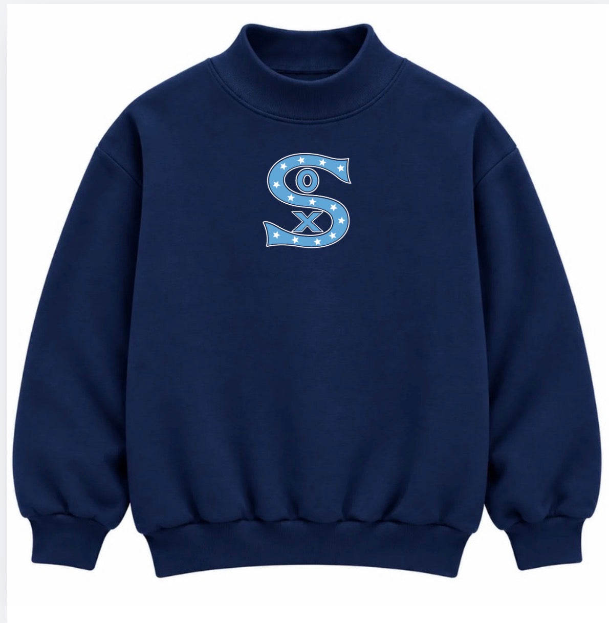 Sox with stars Navy Mockneck Sale