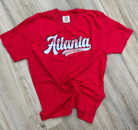 Atlanta Basebal Font Tee