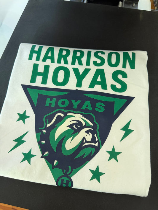 Harrison Hoyas Pyramid with Lightning and Stars Tee