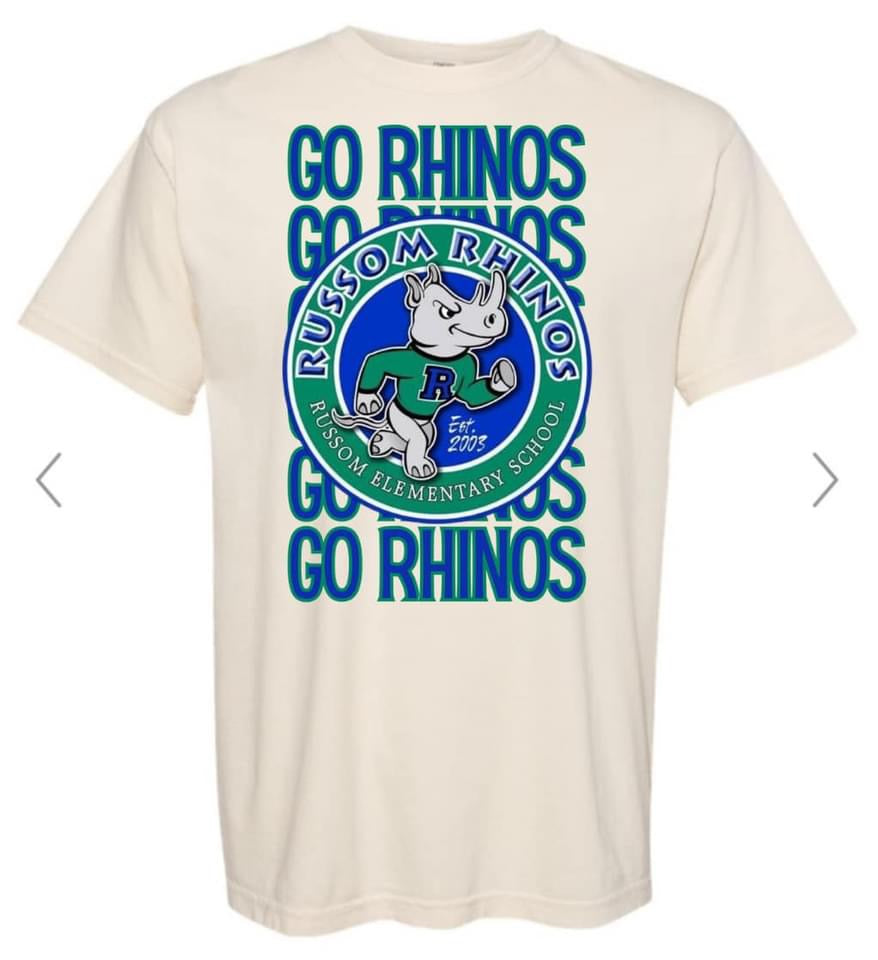 Russom Rhinos Stacked Mascot Tee