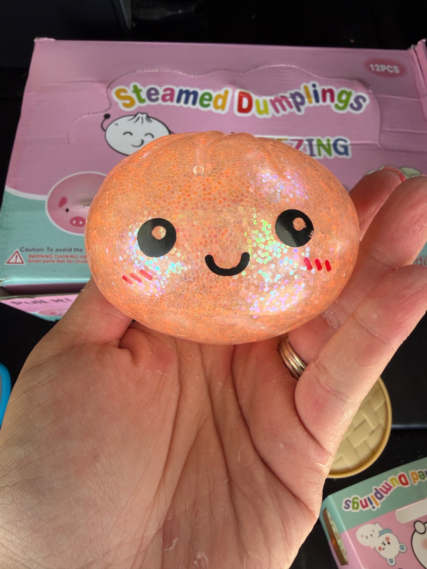 Mystery glitter dumplings - orby filled