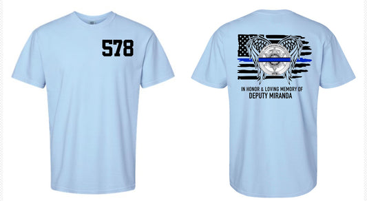 Angel Wings Flag - Deputy Miranda Blue Tee