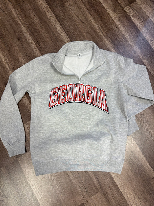 QUARTER ZIPS - Georgia Seersucker