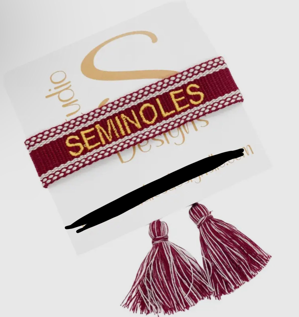 Embroidered Tassel Bracelet - Seminoles